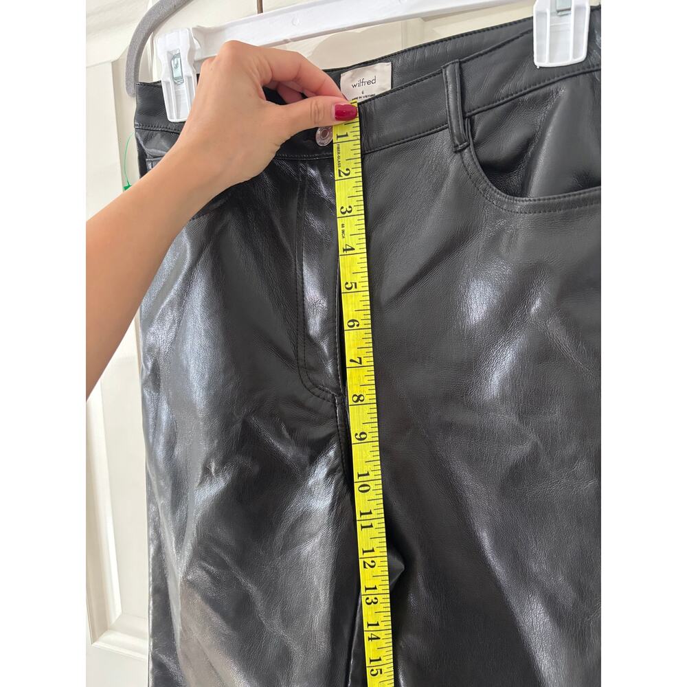 Wilfred Black Faux Leather Pants Size 6 - Picture 5 of 8